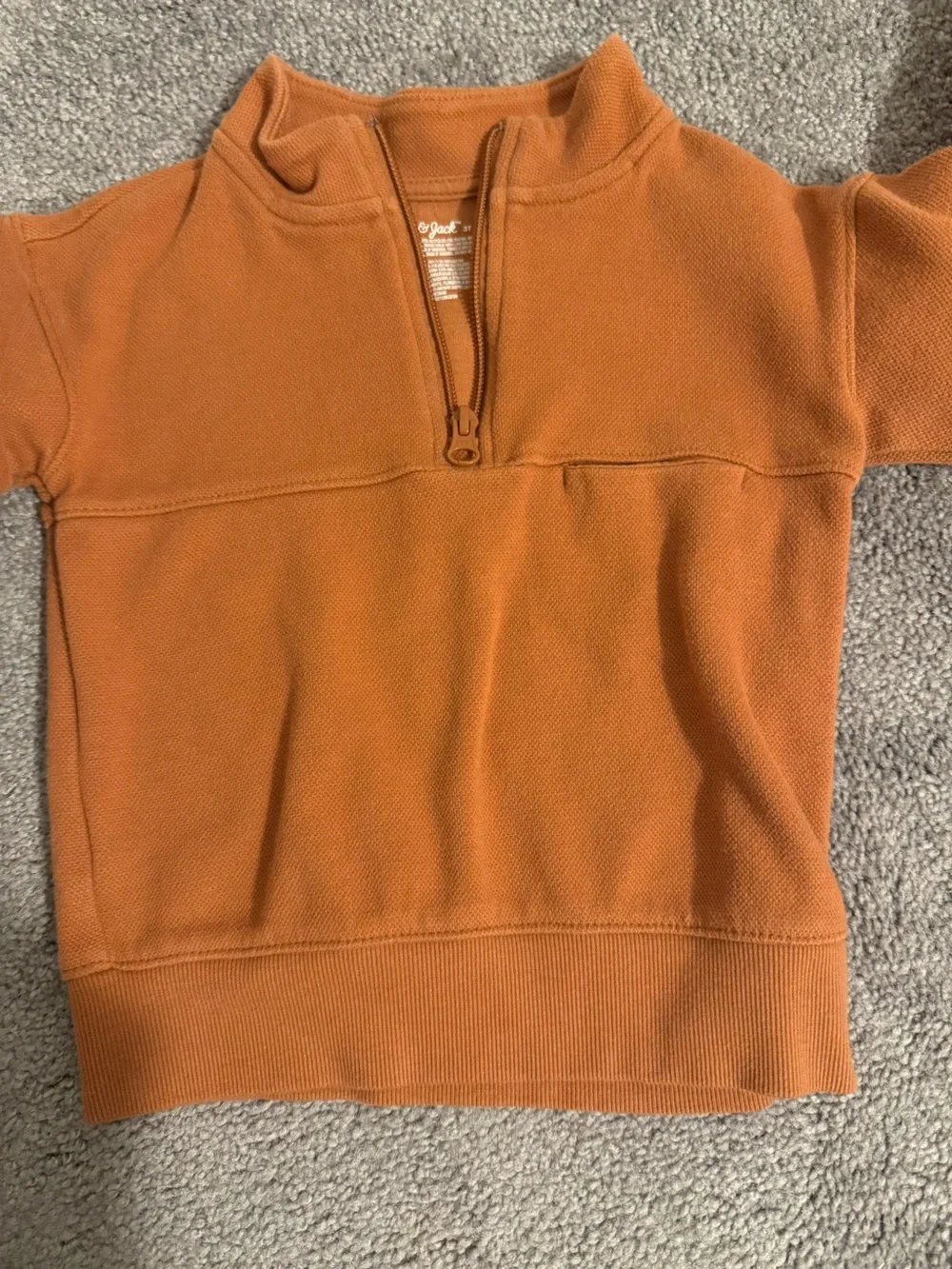 Cat & Jack Burnt Orange Cowl Quarter-Zip Matching Set